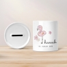 Personalisierte Spardose Flamingo Tier Design -mit Namen personalisiert -Geschenk für Jungen & Mädchen zum Geburtstag -Für Kinder zum sparen