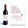 Personalisiertes Weinetikett Hebamme mit Herz Flaschenetikett Geschenk - Schwangerschaft - Geburt Geschenk - Name - Dankeschön - Etikett