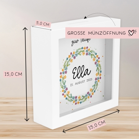 Konfirmation Kommunion Spardose Taufe personalisiert mit Namen zur Geburt Kommunion Konfirmation eines Kindes mit Taufspruch Geldgeschenk