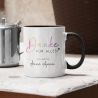 Danke für alles Personalisierte Tasse -mit eigenen Wunschtext. Kaffee-Tasse Dankeschön-Geschenke Vatertag Muttertag Geburtstag Erzieher