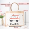 RTW Krankenwagen Tasche Wunschnamen | aus 100% Jute | Rettungsfahrzeug | Geschenk Geschenk zum Geburtstag, Nikolaus, Weihnachten oder Ostern