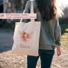 Ballerina Fee Stofftasche Einkaufstasche Kinder-Beutel mit Namen als Sporttasche, Wechselwäsche, Tragetasche -für Kita Schule & Kindergarten