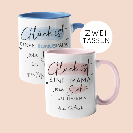 Tasse zum Vatertag personalisiert  mit Spruch Glück ist einen Papa wie dich zu haben Geburtstag, Geschenk, Ostern, Weihnachtsgeschenk