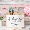 Hebamme mit Herz Tasche mit Namen - kleines Geschenk - Dankeschön Juteasche Abschiedsgeschenk - Beste Hebamme mit Wunschtext