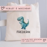Stoffbeutel Dinosaurier Dino Stofftasche Tyrannosaurus Rex Tasche personalisiert Kinder-Beutel als Sporttasche, Wechselwäsche, Kita & Schule