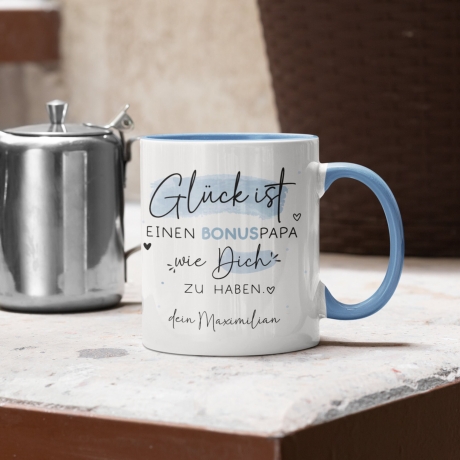 Bonuspapa Tasse personalisiert Bonus Papa zum Vatertag - Geburtstag - Kaffeetasse mit Wunschnamen. Geschenk, Geschenk, Weihnachtsgeschenk