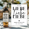 Weinlabel | Hochzeitsgeschenk | Auf die Liebe Liebe Liebe | Wein Flaschen Etikett | Personalisiert mit Namen und Datum | Geschenk Brautpaar