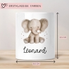 Spardose mit Namen Elefant Tier Personalisiert optional mit Datum - Grau - Geschenk für Junge & Mädchen zum Geburtstag Weihnachten Firmung