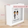 Mr und Mrs Spardose Hochzeit personalisiert Datum & Name Brautpaar Bräutigam Braut Geldgeschenk Sparschwein Hochzeitsgeschenk Geld