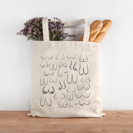 Baumwolltasche / BUSENFREUNDIN BUSENFREUNDE - Öko-Stofftasche mit langen Henkeln, perfekt als Leinentasche zum Einkaufen mit lustigem Spruch