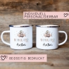 Schulanfang  Kindertasse Schulkind Flugzeug Name Emaille Tasse Kind Kindergeschirr personalisiert Kinder Geschenk Geburtstagsgeschenk