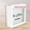 Mr und Mrs. Spardose Hochzeit personalisiert Datum & Name Brautpaar Bräutigam Braut Geldgeschenk Sparschwein Hochzeitsgeschenk Geld