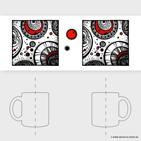 Tasse „Kreise“, individueller Akzent für Deinen Tisch
