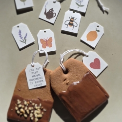 Ersatz-Anhänger für Keksausstecher | Papier-Anhänger mit Baumwollband | Nachfüllset