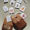 Ersatz-Anhänger für Keksausstecher | Papier-Anhänger mit Baumwollband | Nachfüllset