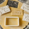 Keksausstecher Set mit Stempel - Ideal für Teig, Fondant, Marzipan, Modeliermasse - Vielseitige Backwerkzeuge