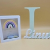 Personalisierte Spardose mit Name | Kinder Spardose Regenbogen | Geschenk zur Geburt | Taufgeschenk | Sparbox Baby