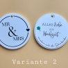 Mr & Mrs 3D Bild zur Hochzeit – personalisiertes Geldgeschenk auf Acrylscheibe (ohne Rahmen)