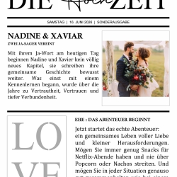 Hochzeitszeitung Vorlage | Editierbare PDF | Hochzeit Geschenk | Digitaler Download
