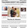 Hochzeitszeitung Vorlage | Editierbare PDF | Digitale Hochzeitszeitung | Persönliches Hochzeitsgeschenk
