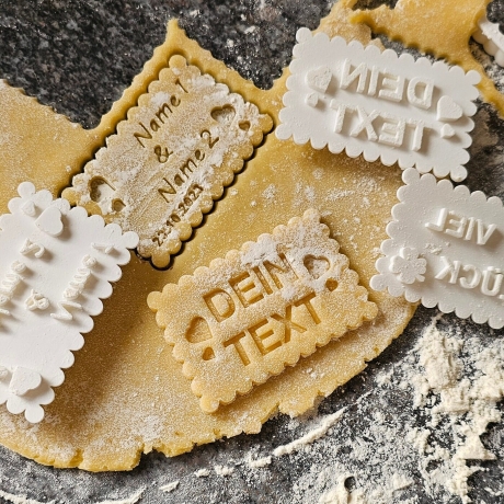 Keksausstecher Set mit Stempel - Ideal für Teig, Fondant, Marzipan, Modeliermasse - Vielseitige Backwerkzeuge