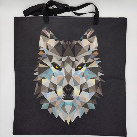 Tragetasche Einkaufstasche Geometrischer Wolf Vintage Wolf Print