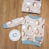 Pullover aus French Terry für Babys und Kinder mit Igel