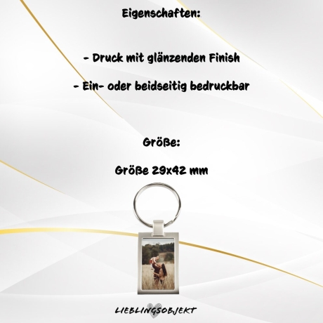 Personalisierter Schlüsselanhänger Metall, personalisierbar, individuell gestaltbar, einseitig oder beidseitig bedruckbar mit Foto, Geschenk
