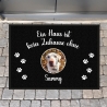 Personalisierte Fußmatte mit Foto deines Hundes, Geschenk für Hundebesitzer, Haustier, Hund, Katze, Türmatte, Eingangsbereich, Geschenkidee