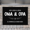 Fußmatte für Oma und Opa | Türmatte