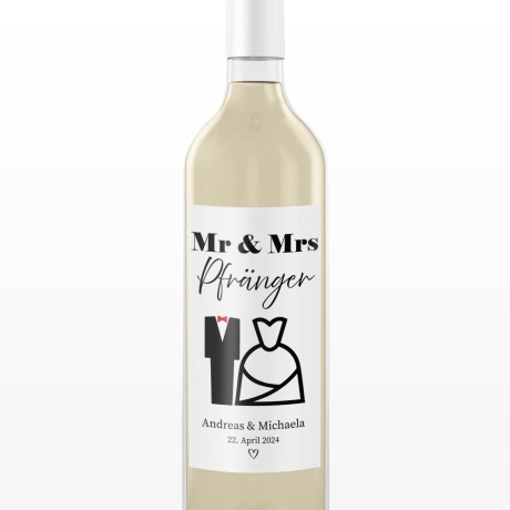 Personalisiertes Flaschenetikett, Mr und Mrs, Hochzeit, wasserfest, Sticker, Weinetiketten Hochzeit, Brautpaar, Hochzeitsgeschenk