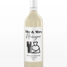 Personalisiertes Flaschenetikett, Mr und Mrs, Hochzeit, wasserfest, Sticker, Weinetiketten Hochzeit, Brautpaar, Hochzeitsgeschenk