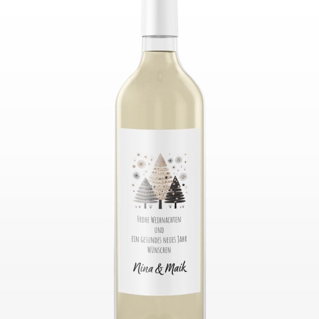 Personalisiertes Flaschenetikett, Weihnachten, Name Wunschtext, wasserfest, Sticker, Aufkleber, Weinetiketten Hochzeit, Wein Aufkleber