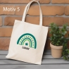 Personalisierter Stoffbeutel mit Wunschname  Regenbogen, Geschenkidee, Karneval, Kindergarten, Einkaufstasche, Tragetasche, Tasche