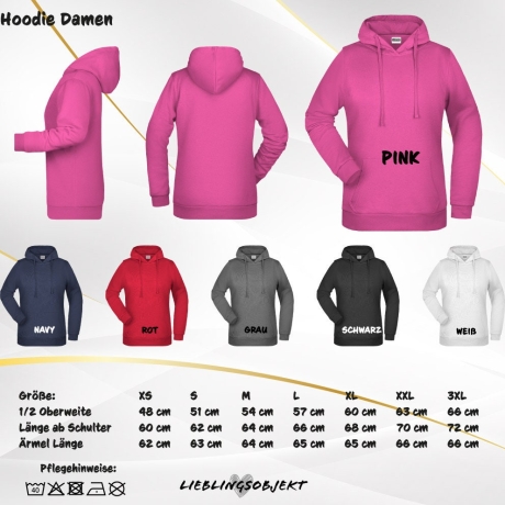 Damen Sweatshirt personalisiert, Hoodie personalisiert, Damen