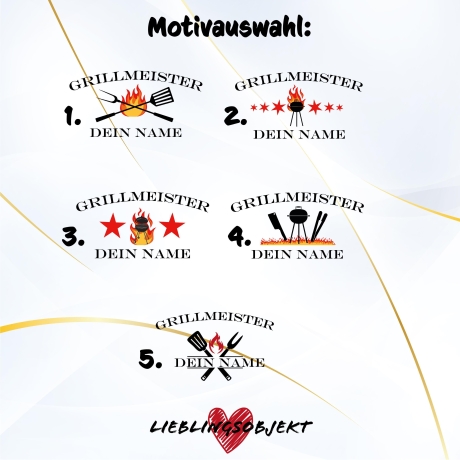 Personalisierte Grillschürze – viele Motive zur Auswahl | BBQ