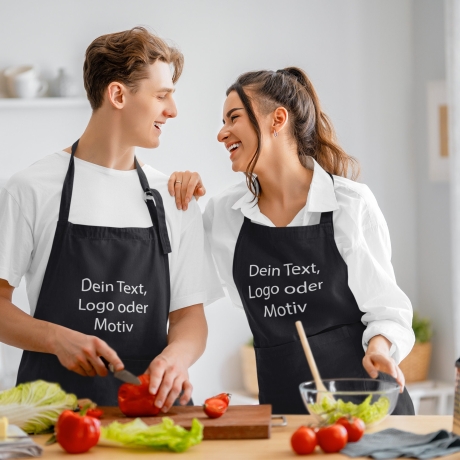 Personalisierte Schürze, Kochschürze, Text, Name, Motiv, Logo,