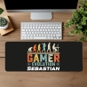 Personalisierte XL Gaming Mousepad | Gamer Evolution Design | Custom Mauspad für Zocker | Hintergrundfarbe & Größe wählbar | Gaming Setup