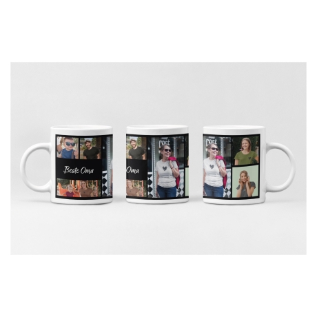 Personalisierte Fototasse mit Collage - individuell - Wunschtext- Kaffeetasse - Weihnachten - Tasse - Geschenkidee - Fotocollage