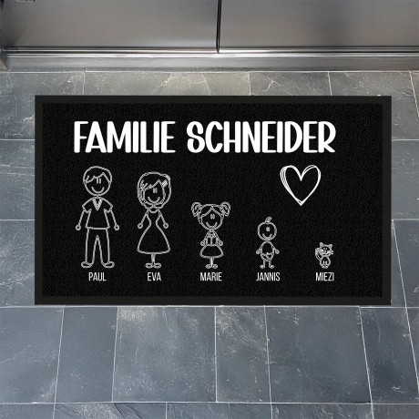 Fußmatte, Fußmatte personalisiert, Familienname, Einzug, Schmutzfangmatte, Wohnungstür, Hochzeitsgeschenk, Familie, Name, Wohnung, Türmatte