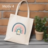 Personalisierter Stoffbeutel mit Wunschname  Regenbogen, Geschenkidee, Karneval, Kindergarten, Einkaufstasche, Tragetasche, Tasche