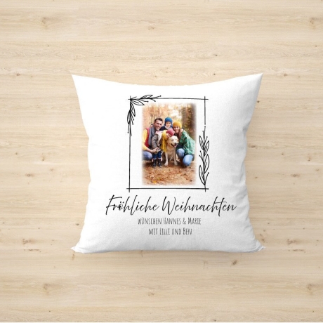 Fotokissen - Weihnachten - Familie - individuell - personalisiert - mit Foto - Wunschtext - Geschenk - Überraschung - Dekoration