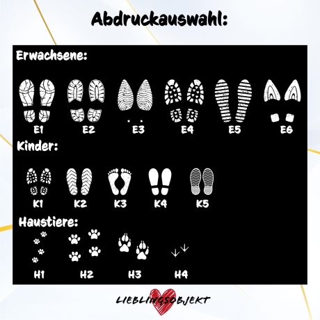 Personalisierte Fußmatte mit Familienname & Fußabdrücken 