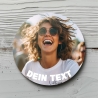Personalisierte Aufkleber mit Foto und Wunschtext, 4 cm rund, wasserfest, personalisierte Sticker,