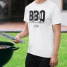 Personalisiertes T-Shirt BBQ Master Name Grillen Grill Grillmeister Personalisiert T-Shirt Geburtstagsgeschenk Mann Vatertag Papa