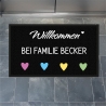 Fußmatte, Fussmatte personalisiert, Familienname, Willkommen, Schmutzfangmatte, Wohnungstür, Hochzeitsgeschenk, Familie, Name, Wohnung