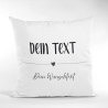 Personalisiertes Kissen mit Wunschtext – RESERVIERT Lieblingsplatz – Fotokissen mit Namen & Spruch – Geschenk für Familie und Freunde