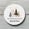 Personalisierte Weihnachtsaufkleber, Name Wunschtext und Motiv, 4 cm rund, wasserfest, Sticker, Weihnachtliche Etiketten mit Wunschtext