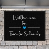 Fußmatte, Fußmatte personalisiert, Familienname, Willkommen Herz, Schmutzfangmatte, Wohnungstür, Hochzeitsgeschenk, Familie, Name, Wohnung