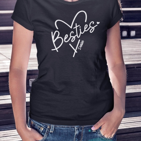 Besties T-Shirt Beste Freundinnen Beste Freunde Personalisiertes Shirt Bekleidung Geschenkidee Freundin Geschenkidee für Frauen Geschenkidee